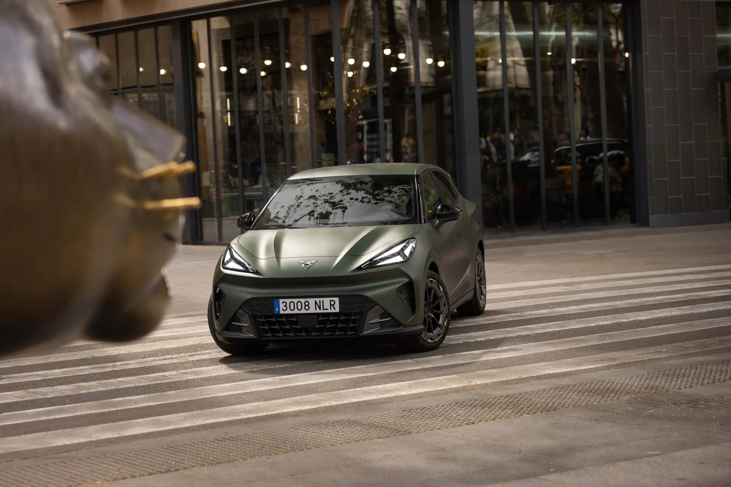 Green Cupra Raval, front view