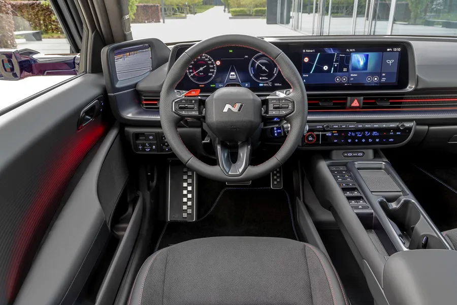 Hyundai Ioniq 6 N Line dashboard with twin 12.3-inch screens