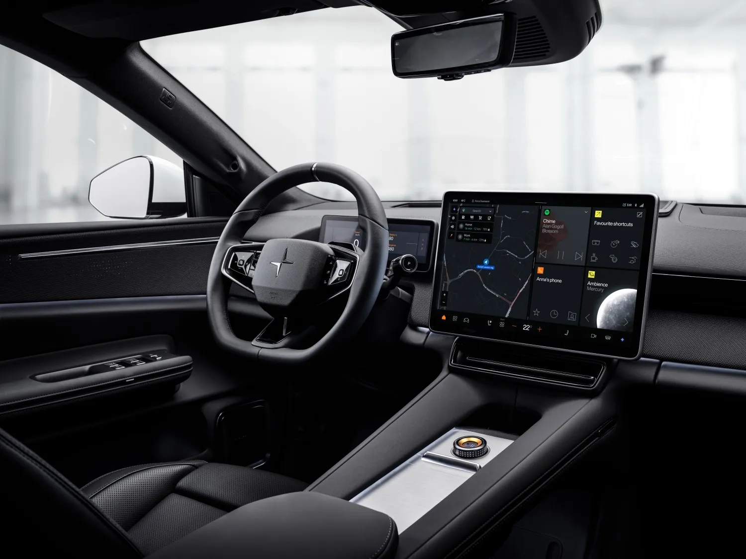 Polestar 4 SUV dashboard with the 15.4-inch centre screen