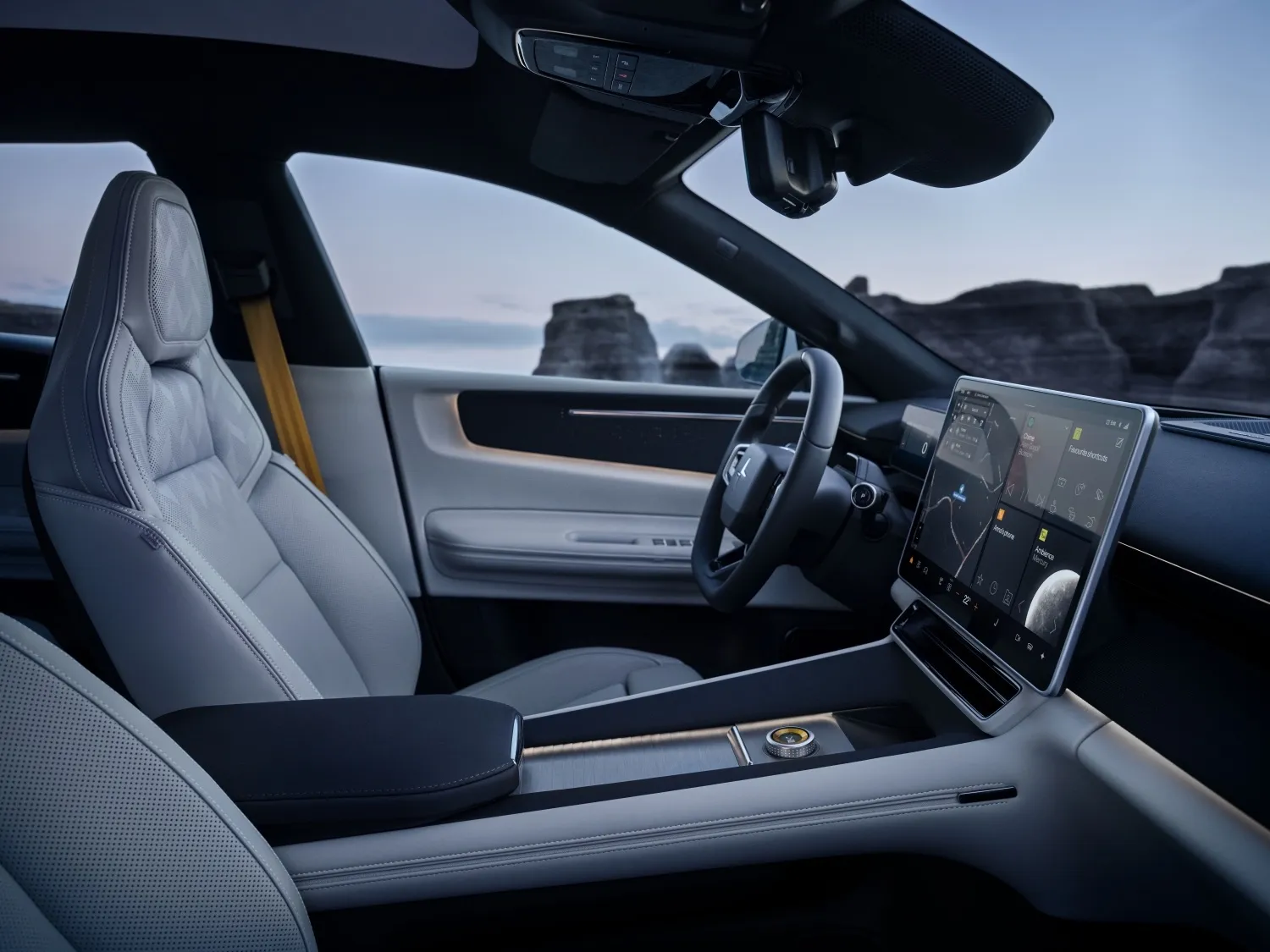 Polestar 4 SUV front seats and cabin
