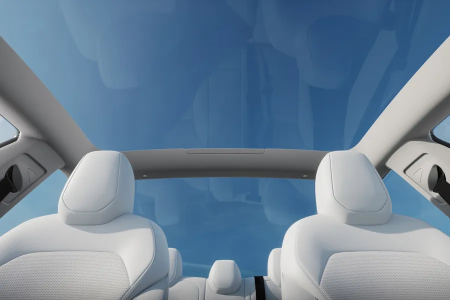 Tesla Model 3 Premium glass roof above the front seats