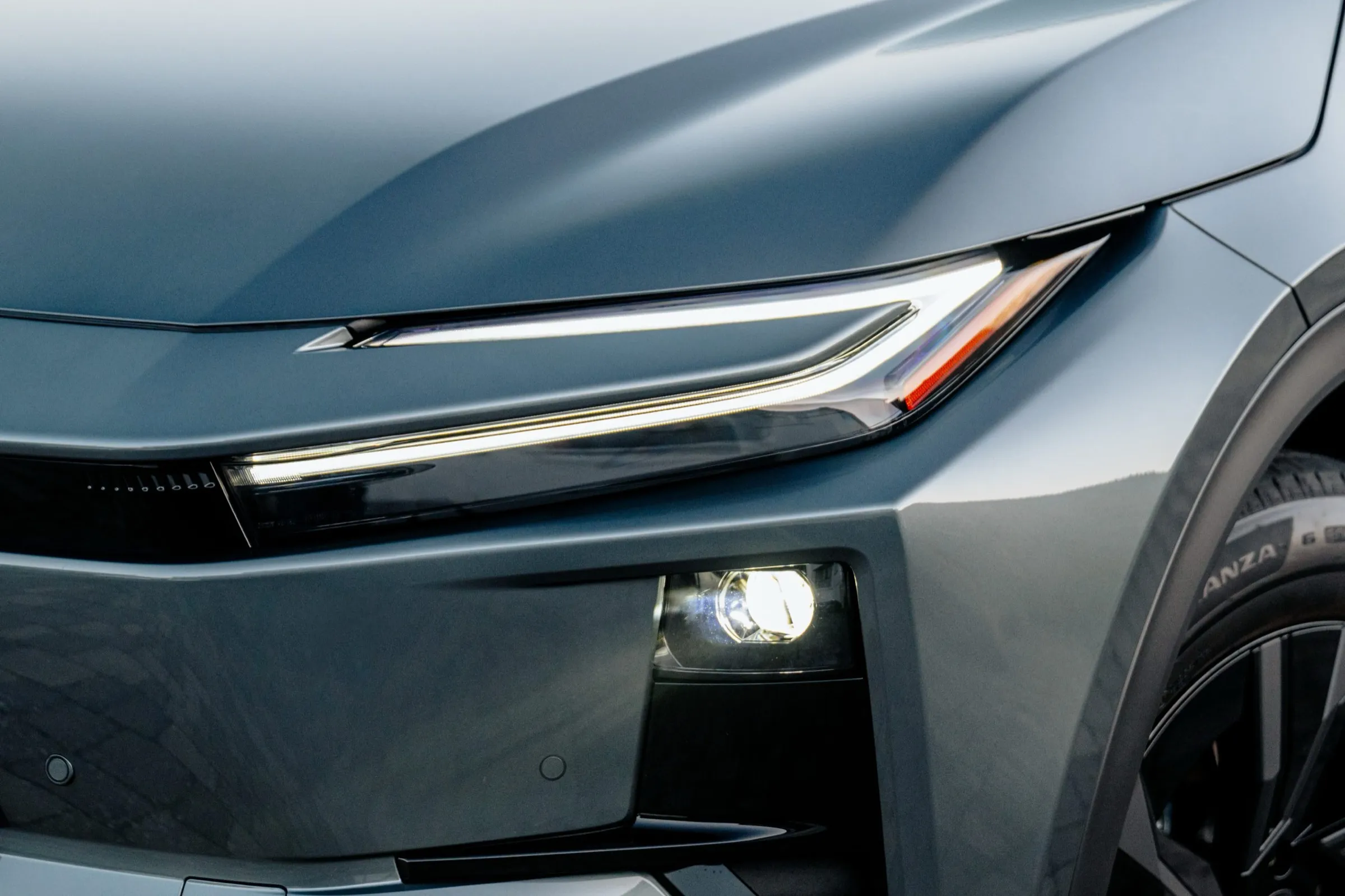 Toyota C-HR+ LED headlight detail